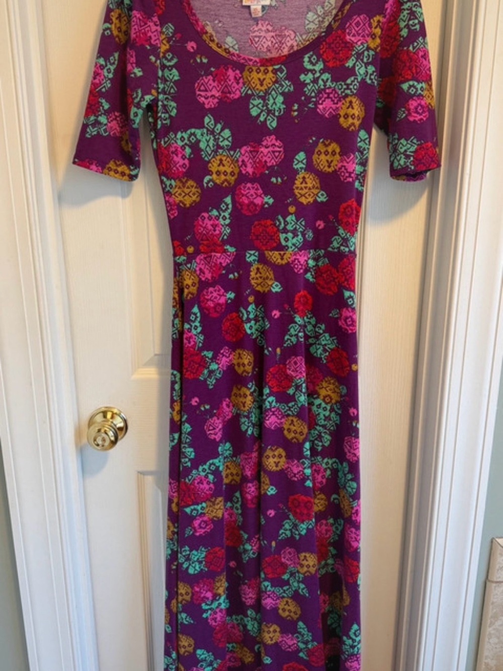 Lularoe Purple Pineapple Maxi Dress